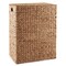 Casafield Large Laundry Hamper with Lid and Removable Liner Bag, Woven Water Hyacinth Rectangular Laundry Basket Sorter for Clothes and Towels